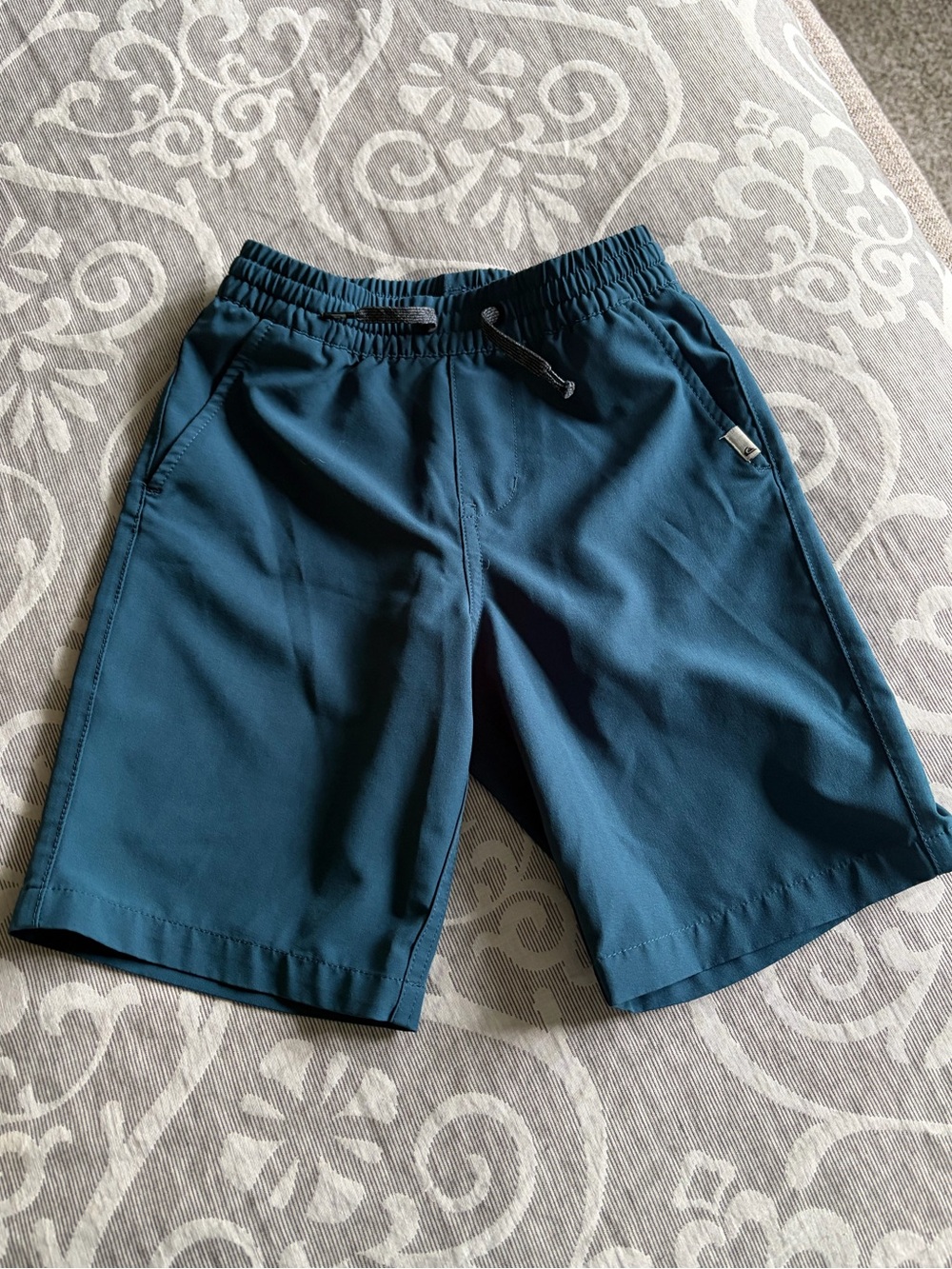 Boys Size 6 Quiksilver Amphibian Performance Drawstring Shorts - Teal